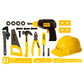 Stanley Jr. Toolbelt Set with 19 kid-sized tools for young builders, perfect for hands-on play, ages 3+.