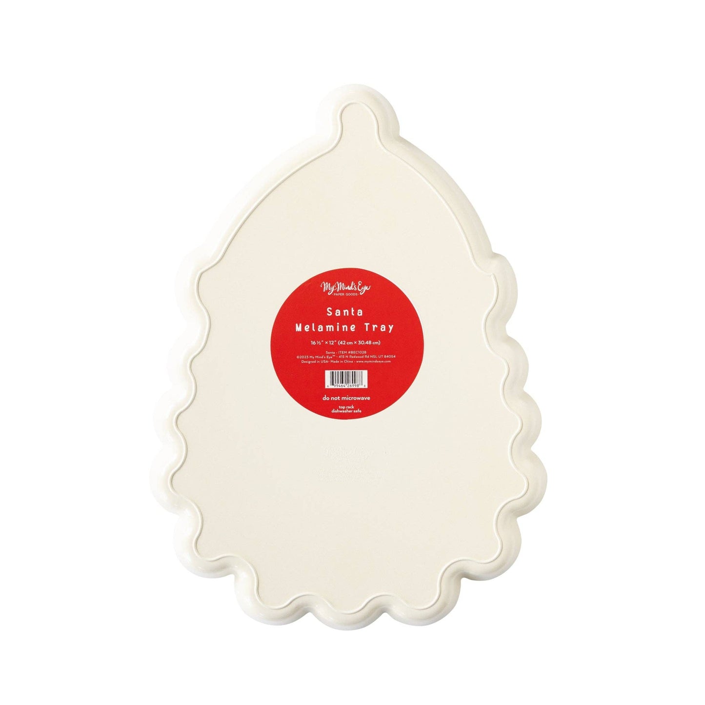 BEC1028 - Believe Santa Head Melamine Platter