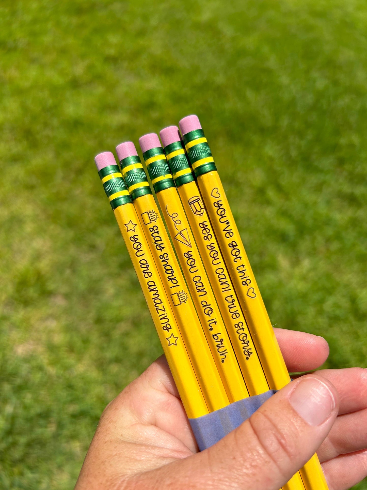 “You Are Amazing” ✏️ Motivational Pencils, positivity pencils, engraved pencils