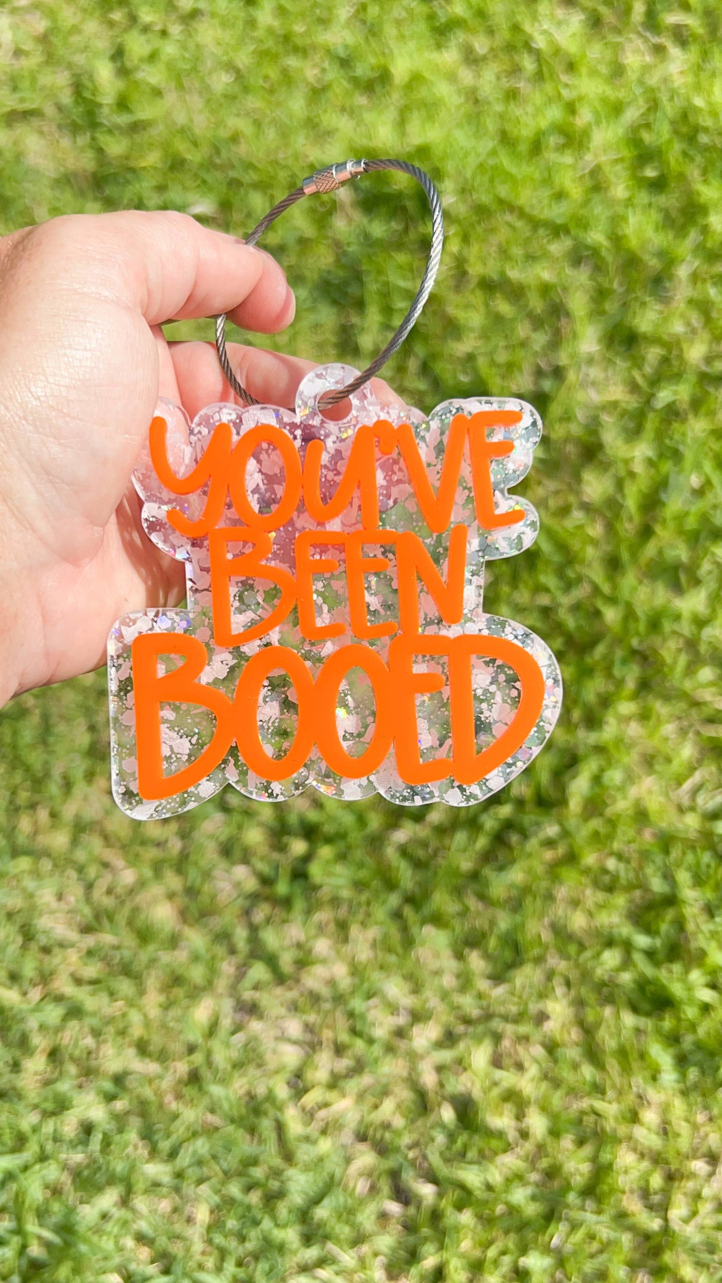 You've been booed tag, boo basket tag, halloween tags, hallo: Purple Glitter / Bright Lilac