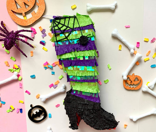 Halloween Decoration, Halloween Mini Pinata, Witch Stockings, Witch Mini Piñata, Halloween, Fiesta Halloween, Halloween Inside Decor