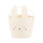 Cream Felt Bunny Basket – 6"x10", perfect for Easter, bunny-shaped design to hold treats and goodies.