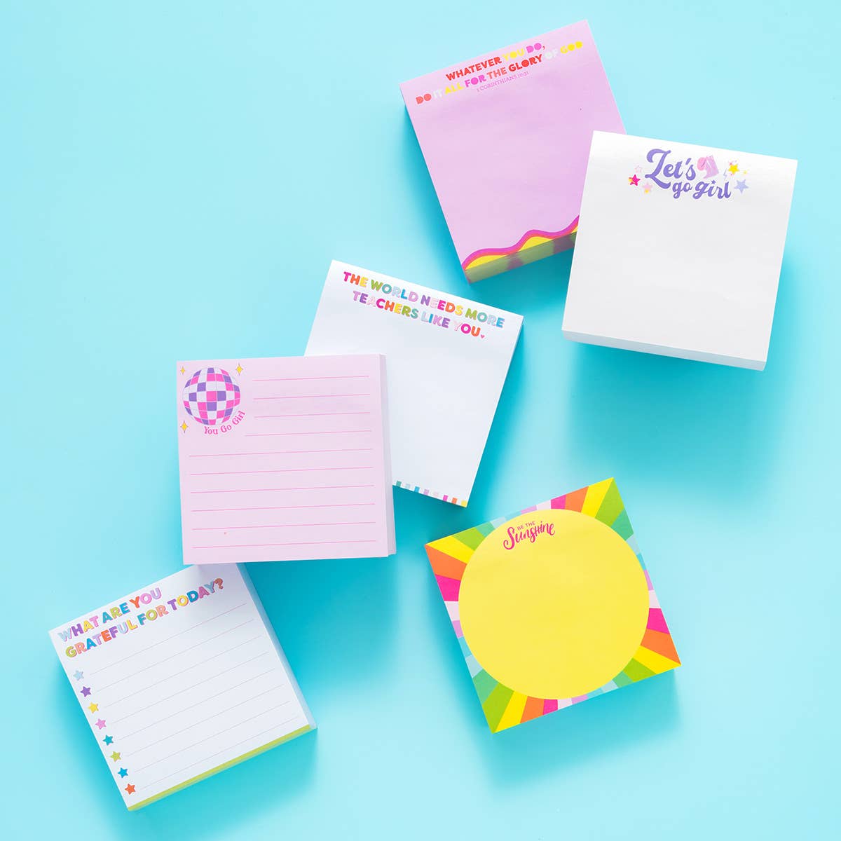 Teacher sticky notes with 'The world needs more teachers like you,' 300 sheets, perfect for gifts & desk accessories.