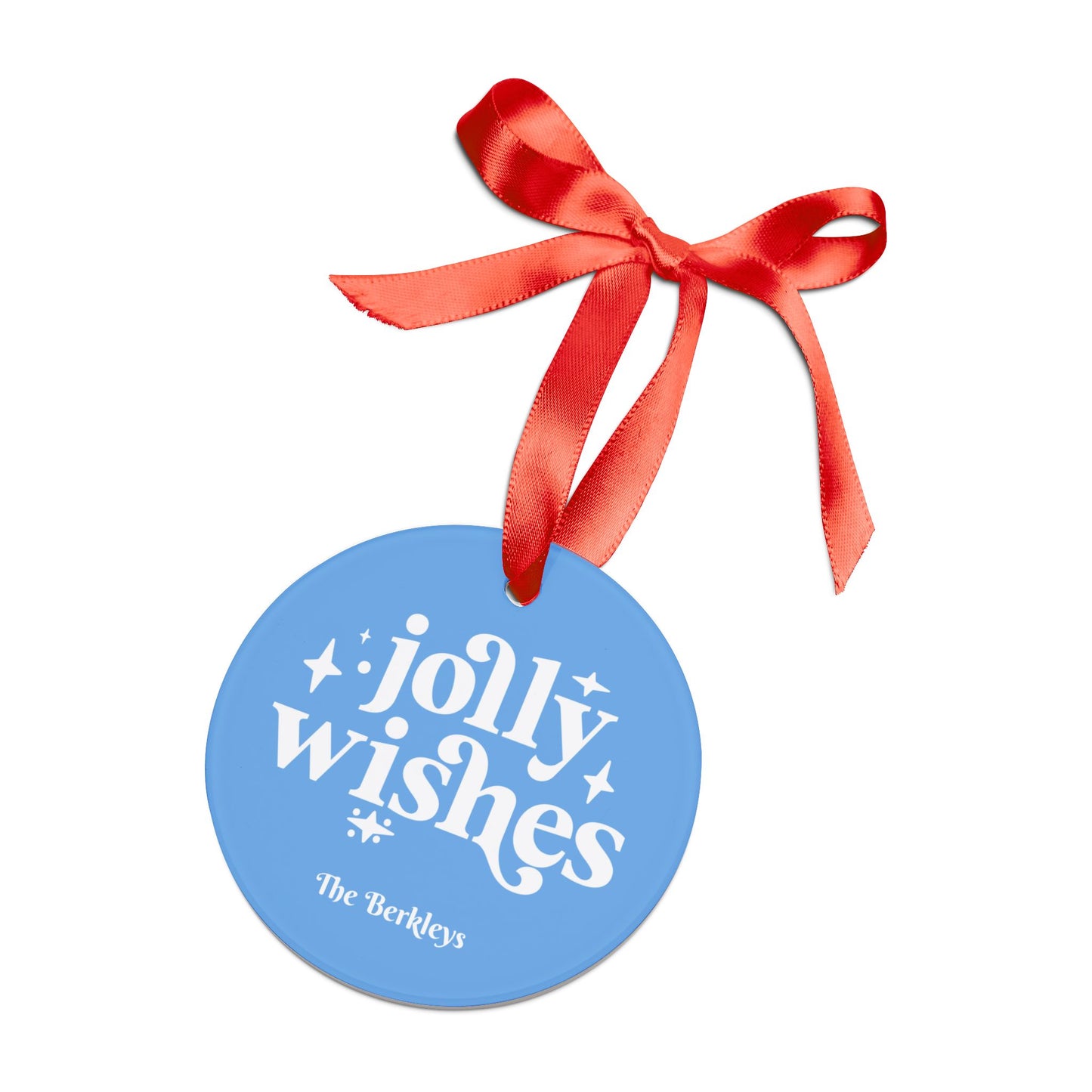 “Jolly Wishes” Personalized Holiday Ornament