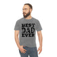 Vintage "Best DAD Ever" baseball tee in mineral wash style, perfect for Father's Day gifts. Featuring bold, retro design for stylish dads who love baseball.