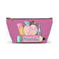 Personalized accessories pouch for organizing bags, perfect for teachers, teaching assistants, or students. Customizable with names, initials, or monograms.