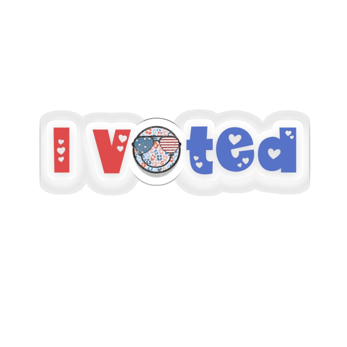 “I Voted” ❤️🤍💙 Red White and Blue Sticker