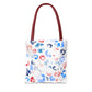 Red, white, and blue beach bag featuring a trendy vintage ice cream print, perfect for 4th of July celebrations and summer festivities. Made from 100% spun polyester with durable double-stitched seams, this spacious tote is designed to carry everything from sunscreen and snacks to towels and pool toys. Ideal as a patriotic gift for women, moms, or teachers, it’s the perfect accessory for beach outings, picnics, and sunny days. Get ready to celebrate with style while showcasing your American pride!