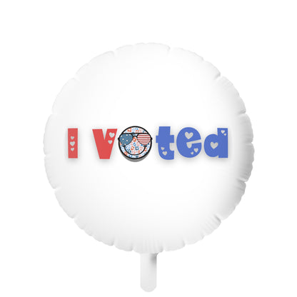 Patriotic Election 2024 Voting Balloon Featuring American Flag Sunglasses and Happy Face Design, Perfect for Celebrating Voting Rights and Social Media Backdrops.