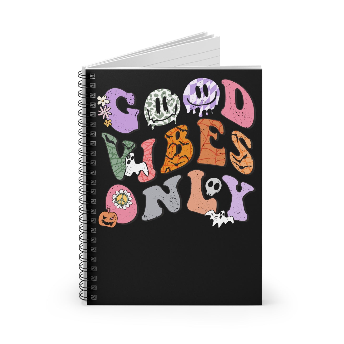 “Good Vibes Only” 🎃 Halloween Notebook