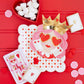 Queen of Hearts dinner napkins, 18 paper napkins with gold foil for Valentine's Day table setting