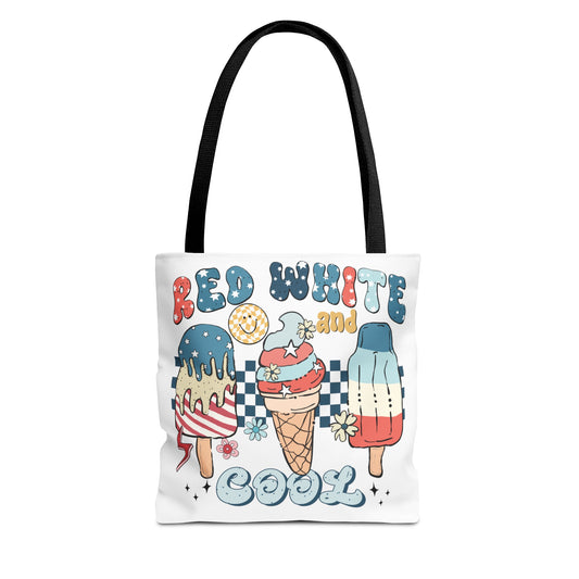 “Red White and Kids Won't Be Blue” ❤️🤍💙 Patriotic Tote Beach Bag