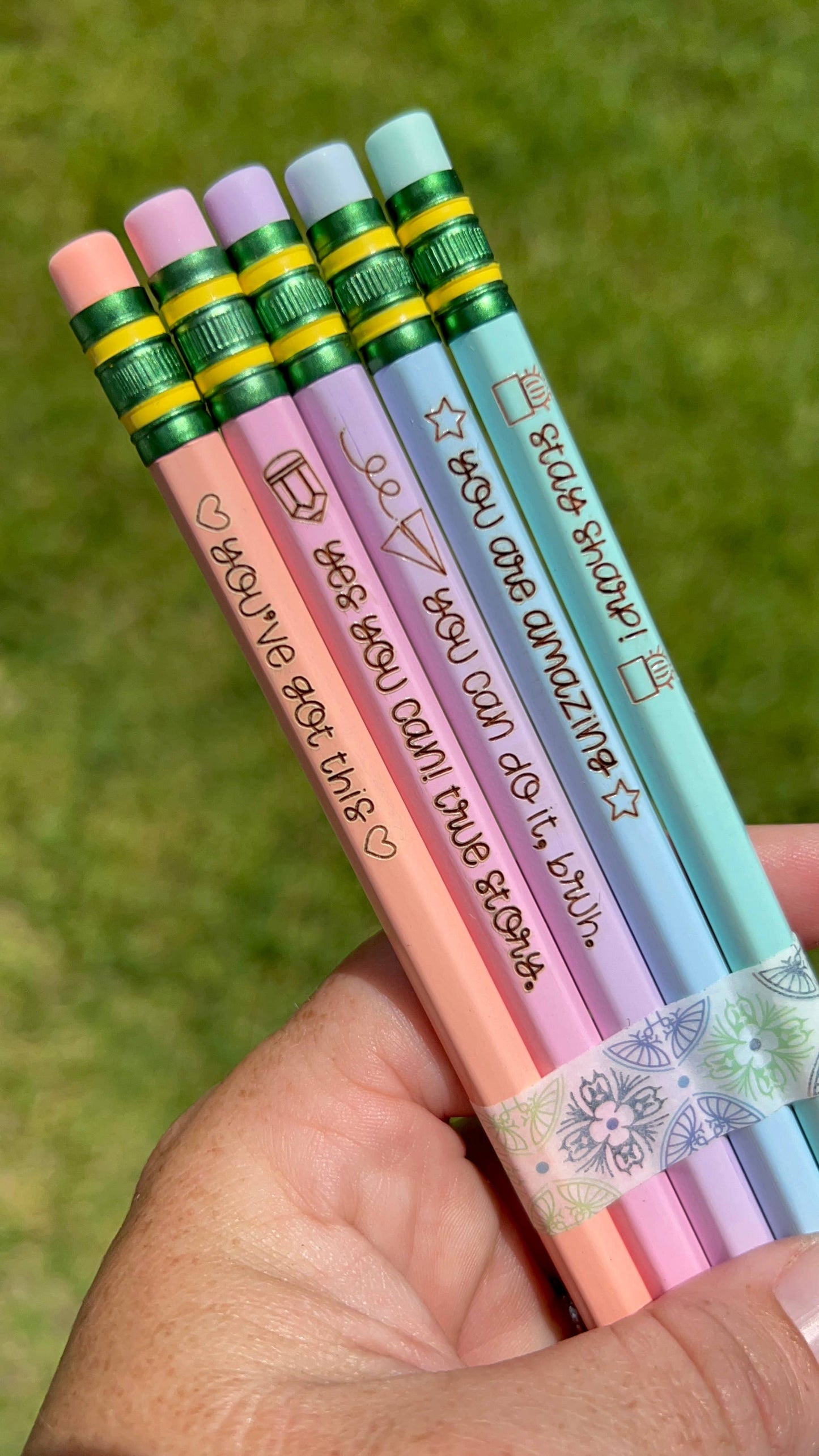 “You Are Amazing” ✏️ Motivational Pencils, positivity pencils, engraved pencils