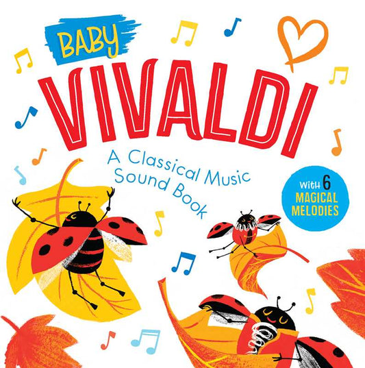 Baby Vivaldi sound book with 6 melodies. Fun animals and classical music for toddlers. 14 pages of joy!