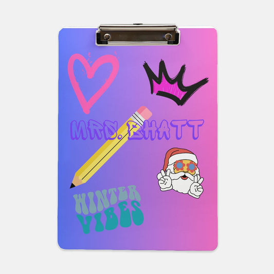 Teacher Gift Personalized Clipboard, Teacher Holiday Gifts, Teacher Appreciation Present, Stationery and Letter Writing, Custom Clipboard