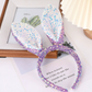 Sequined Bunny Ears Headband – Cute Easter Accessory for Kids and Adults, Sparkly Spring Headband