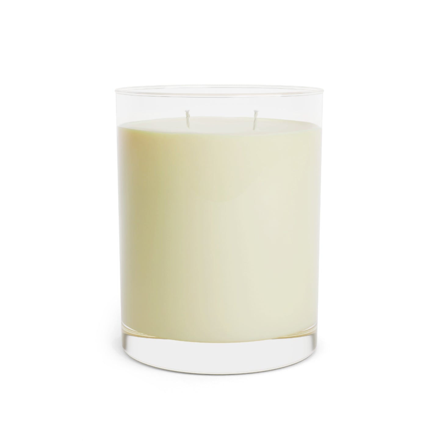 Merry Magic Holiday Candle made of eco-friendly soy wax with white tea and fig scent, featuring two cotton-cored wicks and a sturdy cardboard lid. Perfect for holiday gatherings and home decor. Long-lasting 65-hour burn time, ideal as a unique gift idea for candle lovers and self-care enthusiasts.