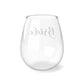 Stemless Bride Squad 11.75oz wine glass with black lettering, featuring an arrow and hearts design. Perfect for bridal party gifts, bridesmaid proposals, and bachelorette party favors. A beautiful way to celebrate sisterhood and friendship leading up to the wedding day.