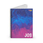 Customizable spiral notebook for kindergarten through fifth grade, featuring a personalized cover with your child's name. This softcover notebook measures 6" x 8" and includes 120 pages of your choice (dotted, college ruled, wide ruled, or blank). Ideal for note-taking, lesson plans, or keeping school memories.