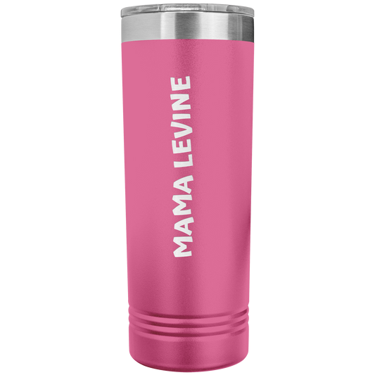 22oz Skinny Tumbler by Polar Camel, featuring a sleek design with durable double-wall stainless steel, vacuum insulated to keep drinks at a consistent temperature 2x longer than glass or plastic. Includes a snap-on acrylic slider lid, BPA and lead-free. Hand wash only, not microwave safe.