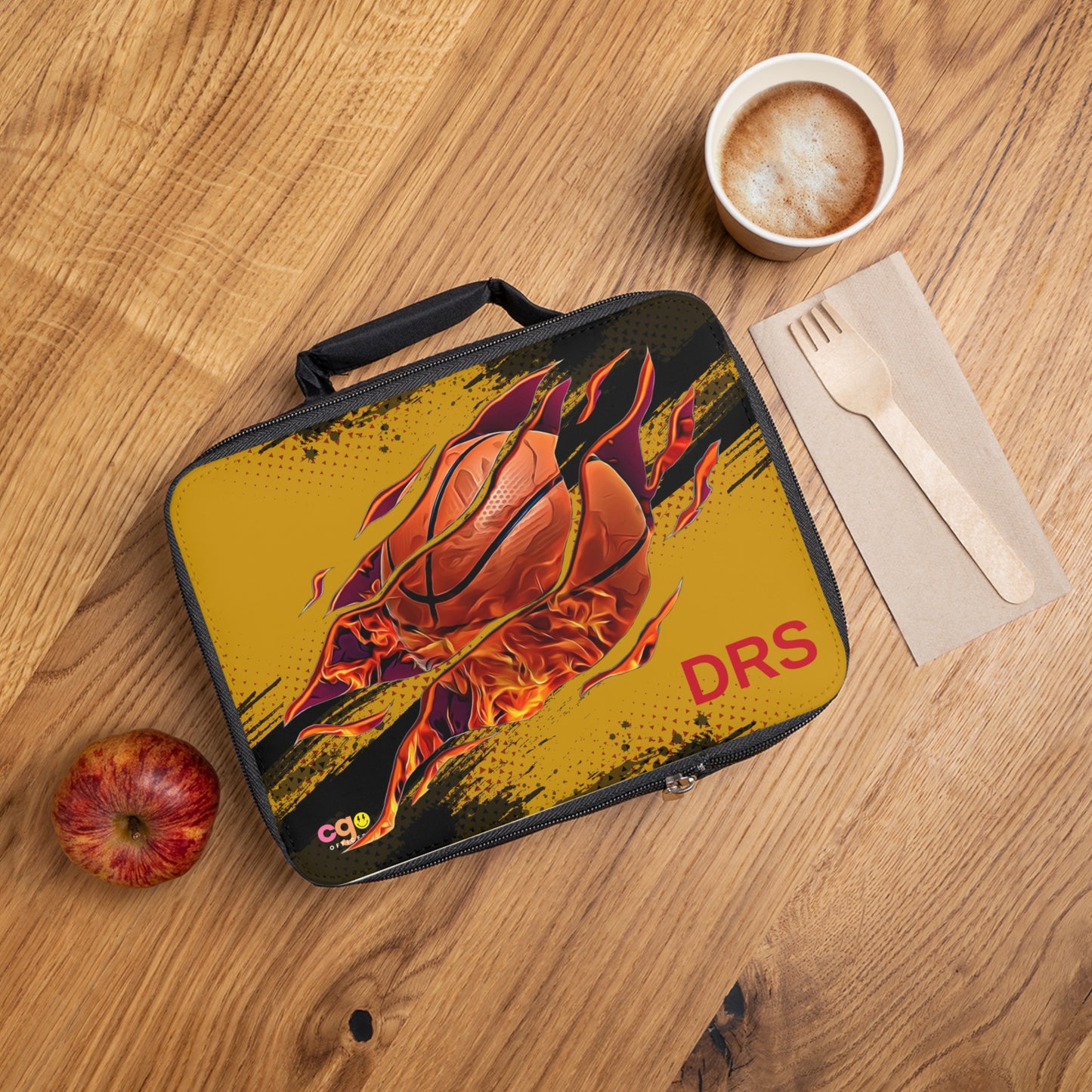 “On Fire” 🥗 Sports Grunge Lunch Bag