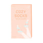 Cocoa butter and peppermint oil foot masks hydrate dry feet and cracked heels while cooling and refreshing tired soles. Mess-free, easy-to-use, and moisturizing.