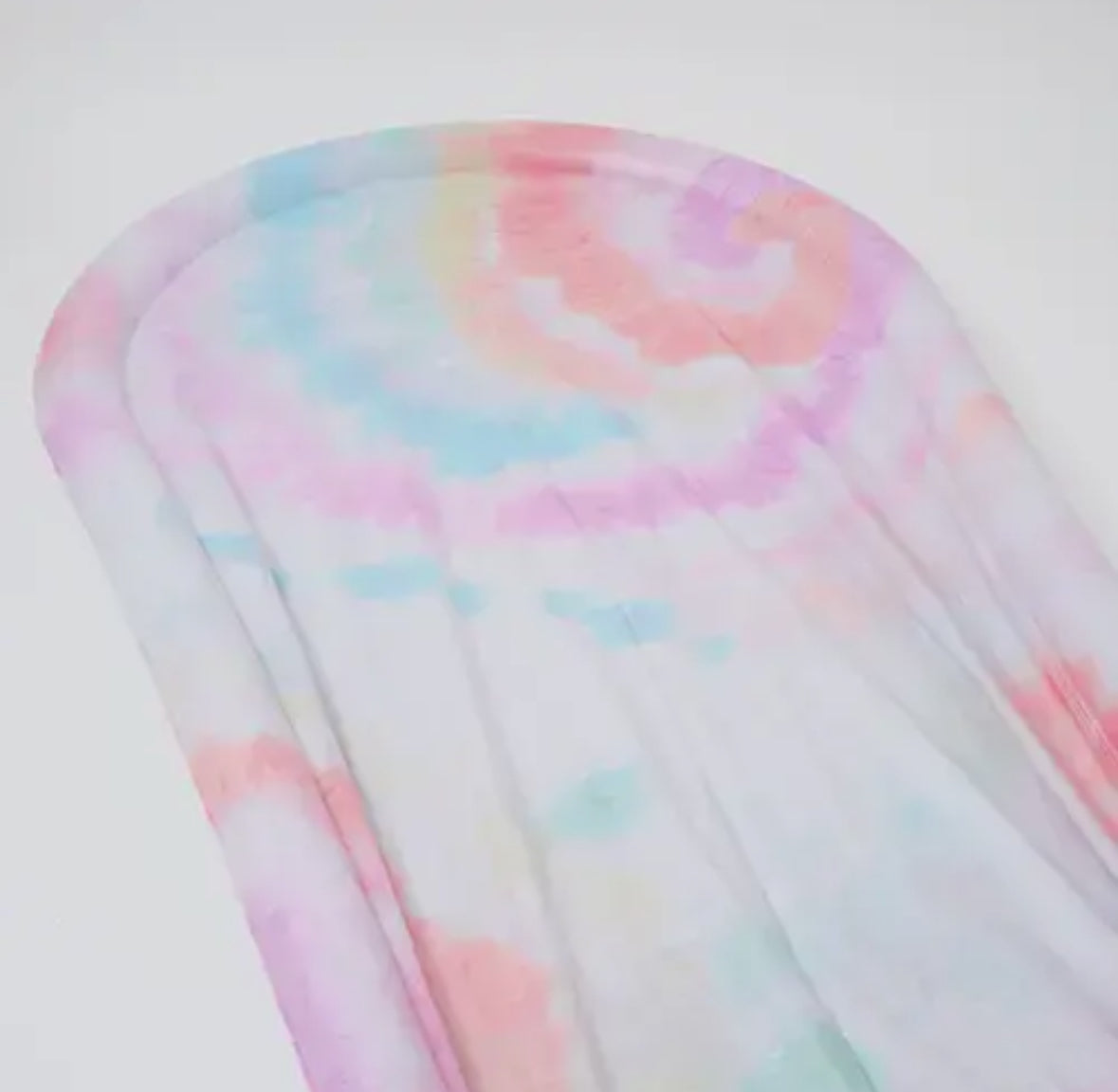 Colorful Tie Dye Slip, Slide, and Body Board Set designed for water fun in the sun, featuring easy hose connections and a repair patch for durability.