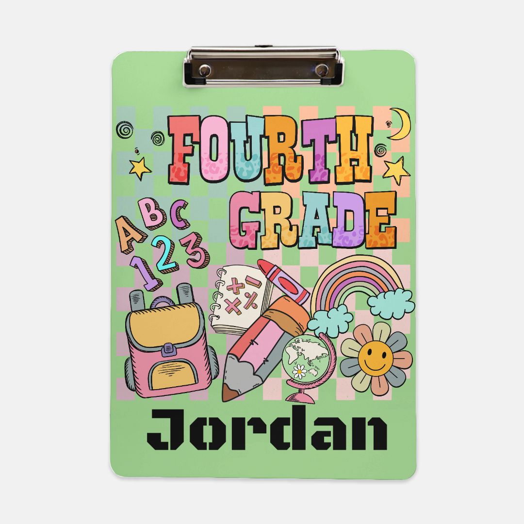 “Fourth Grade Vibes” 📋 Personalized Clipboard