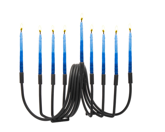 Godinger Black Swirl Menorah - Chanukah