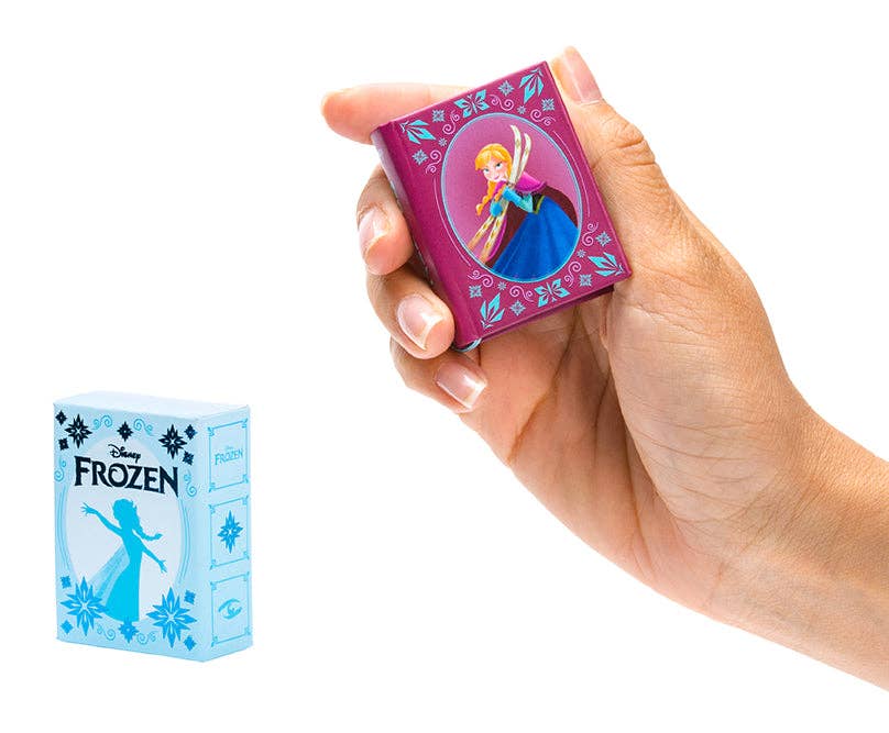 Disney's Frozen: Tiny Storybook featuring art and imagery from the animated film, offering a miniature retelling of the iconic story of love, sisterhood, and empowerment. A collectible item for Disney fans.