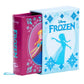 Disney's Frozen: Tiny Storybook featuring art and imagery from the animated film, offering a miniature retelling of the iconic story of love, sisterhood, and empowerment. A collectible item for Disney fans.