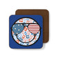 Retro smiley coasters designed for celebrating July 4th and Election 2024, featuring vibrant red, white, and blue colors. These 3.5-inch square coasters add a cheerful touch to your home decor, perfect for hostess gifts, summer parties, and patriotic tableware. Ideal for both Democrats and Republicans, these coasters bring joy to your gatherings, enhancing your summer wine experience or July 4th kids' parties.