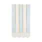 Guest Napkin Set – 18 napkins (4.25"x7.75"), 3 designs with striped & fringe trim, perfect for spring gatherings.