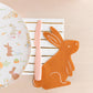 Adorable large bunny napkins in 4 colors, 7x5 inches, pack of 16; ideal for Easter table settings or springtime events, crafted by Daydream Society.