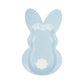 Set of 8 Pastel Bunny Plates – 5.5"x9", shaped with 4 designs, perfect for Easter treats and table decor.