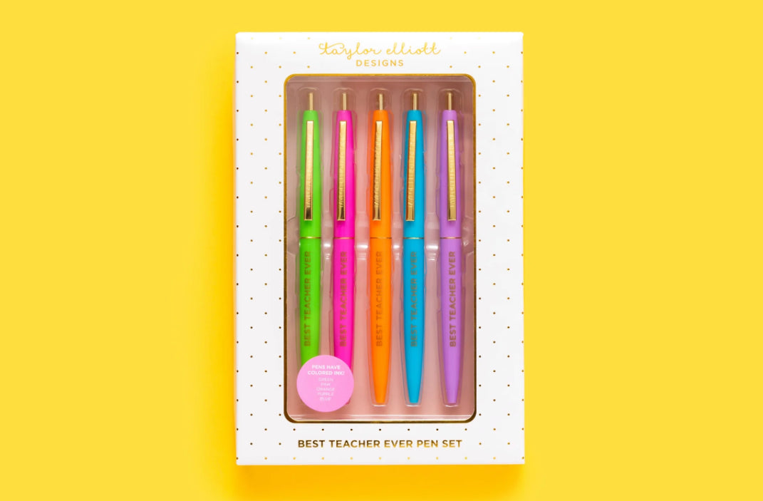 "Best Teacher Ever" ✏️ Pen set