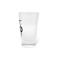 16oz custom printed pint glass made from clear, BPA-free glass, perfect for housewarming gifts. Features durable construction with a personalized design. Hand wash only for lasting quality.