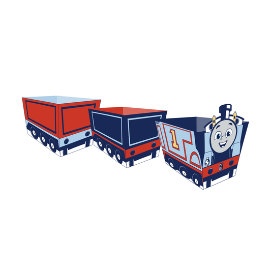 Thomas & Friends™ centerpiece, 6-piece, eco-friendly, FSC certified, party table decor, licensed