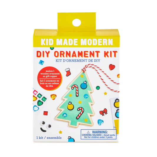 Wooden Ornament Kit for Kids, Perfect for Gift Giving or Decorating Your Own Tree, Includes 1 Wooden Ornament, Googly Eyes, Felt Stickers, Sticker-Backed Gems, and Bakers Twine, Ages 6 and Up.