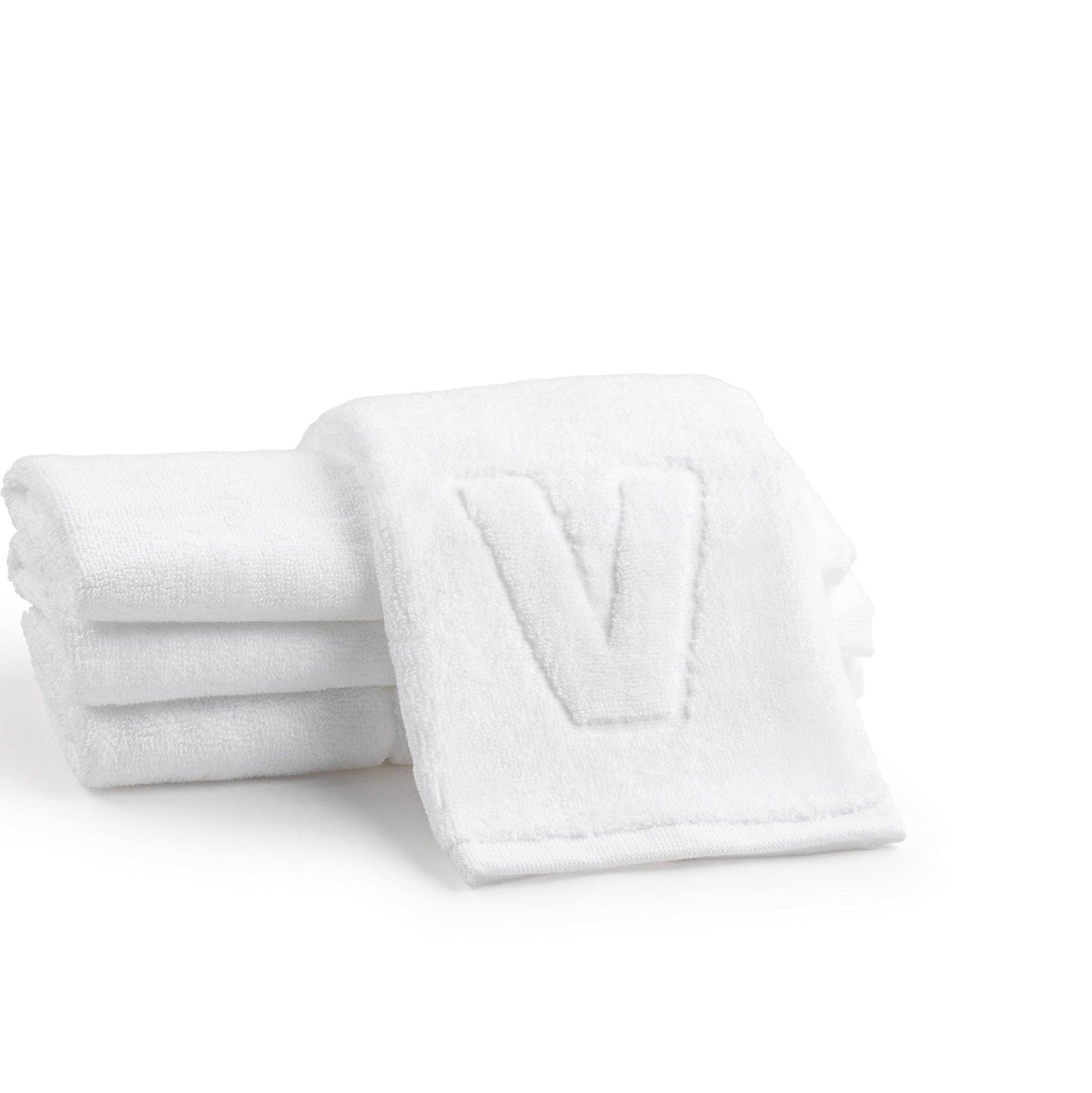 Elegant cotton finger towels with embossed initials, perfect for any room, gift-ready.