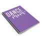 Dance Mom’ spiral notebook, perfect for tracking schedules and notes, 118 ruled pages, durable 350 gsm cover, 90 gsm inside pages, 6" x 8" size, dark grey back cover, metal spiral binding, fun design for proud dance moms, versatile for all notes