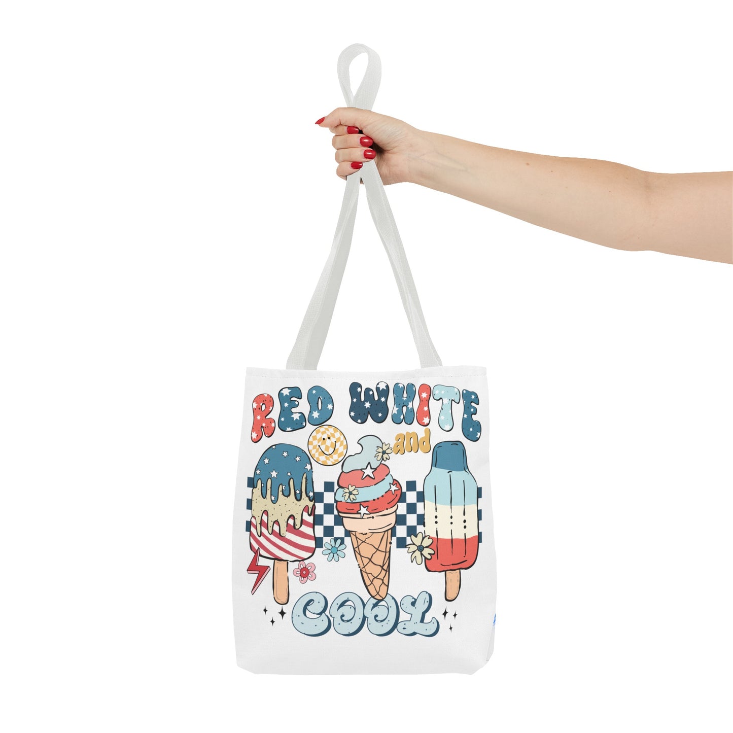 “Red White and Kids Won't Be Blue” ❤️🤍💙 Patriotic Tote Beach Bag