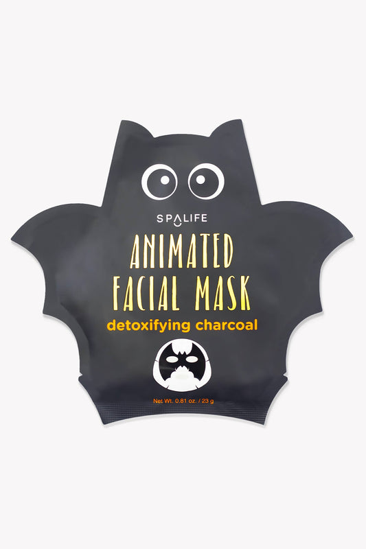 Halloween-Inspired Face Mask Bundle for Hydrating, Smoothing, and Detoxing Skin, Featuring Ghost, Pumpkin, and Bat Character Masks with Egg White, Collagen, Pumpkin, and Charcoal Ingredients.