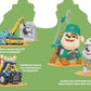 Shaped board book for kids featuring a playful construction pup and his crew, 16 pages, fun learning.