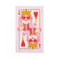 Queen of Hearts dinner napkins, 18 paper napkins with gold foil for Valentine's Day table setting