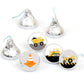 Construction-themed candy favor in plastic helmet containers with chocolate kisses and themed labels. Wrapped in cellophane with optional thank you label. Ideal for construction-themed parties and events.