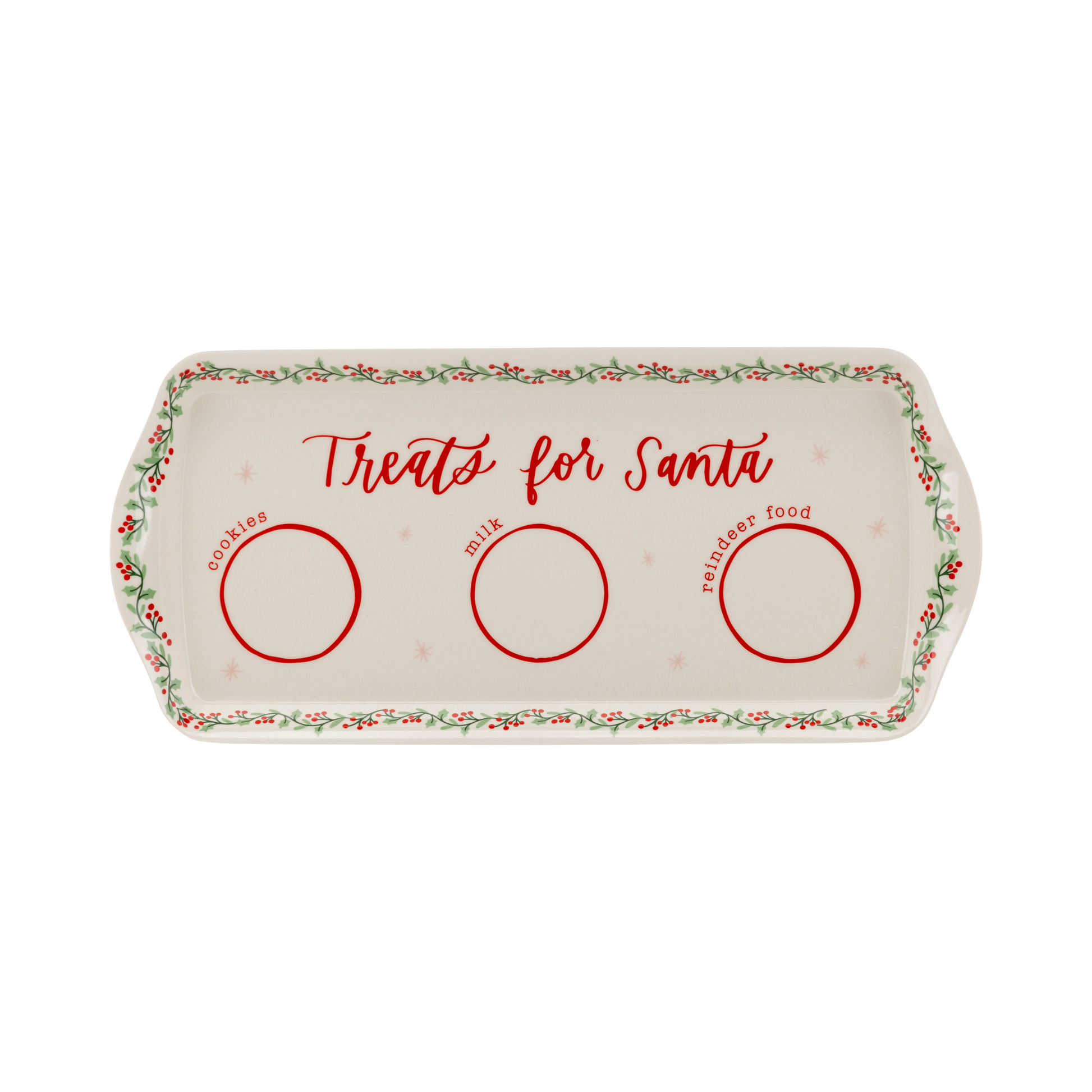 Eco-friendly bamboo cookie tray with festive Christmas design, perfect for holiday parties and serving delicious treats in a sustainable way.