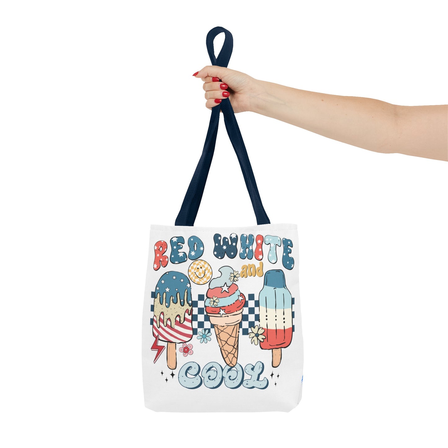 “Red White and Kids Won't Be Blue” ❤️🤍💙 Patriotic Tote Beach Bag