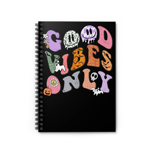 “Good Vibes Only” 🎃 Halloween Notebook