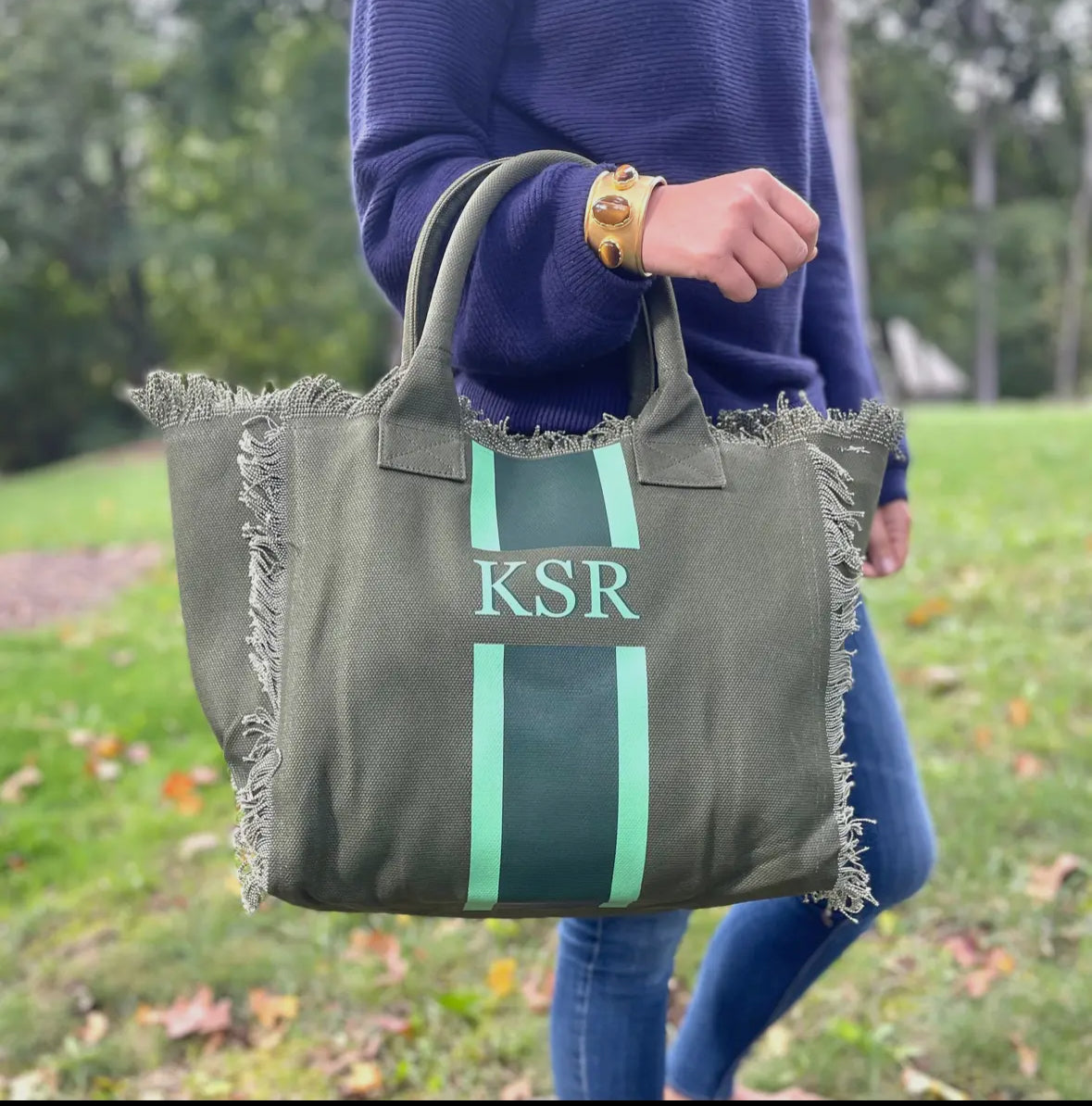 "City Stripe" 🎒 Monogrammed Tote